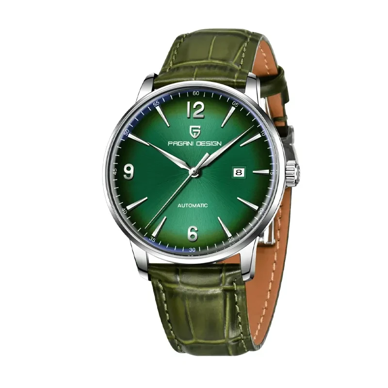 Pagani Design Green Dial Leather Watch- PD-1832